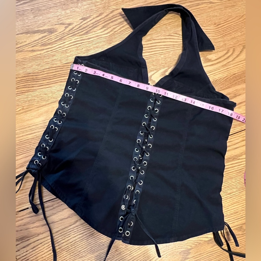 Harley-Davidson® RARE VINTAGE FIND‼️ Super Sexy Lace-Up Halter Top- Large ❤️🔥 - Picture 11 of 12